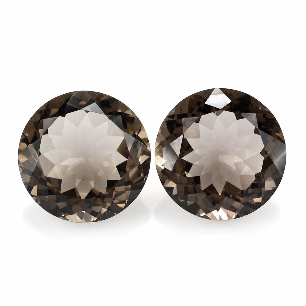 SMOKY QUARTZ CUT ROUND 16MM 13.23Cts.