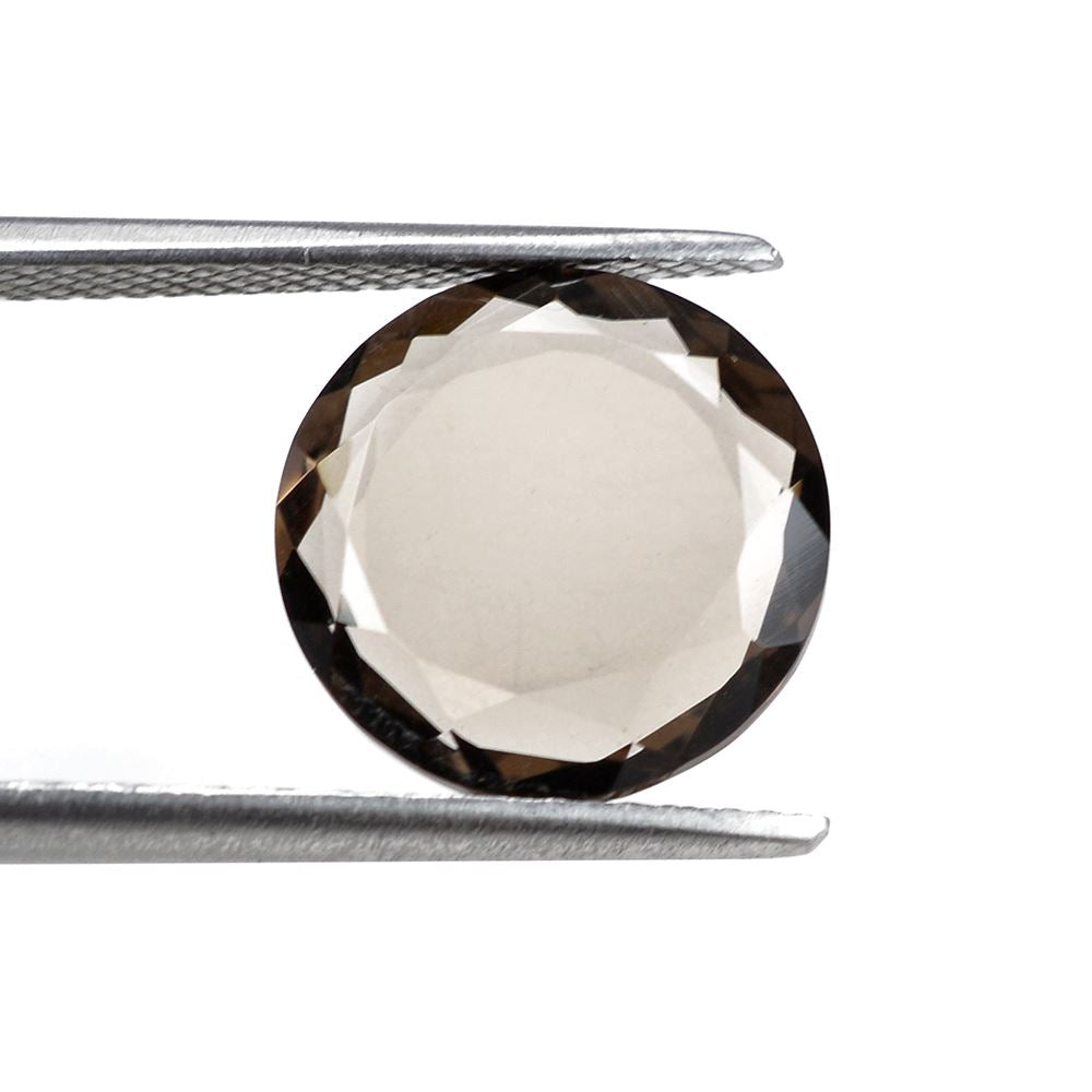 SMOKY QUARTZ BOTH SIDE TABLE CUT ROUND 12MM 4.02Cts.