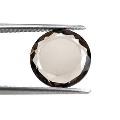 SMOKY QUARTZ BOTH SIDE TABLE CUT ROUND 12MM 4.02Cts.
