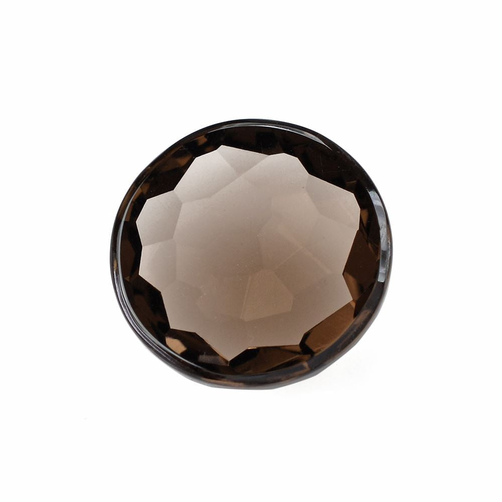 SMOKY QUARTZ IRREGULAR CUT ROUND CAB 16.20MM 11.97Cts.