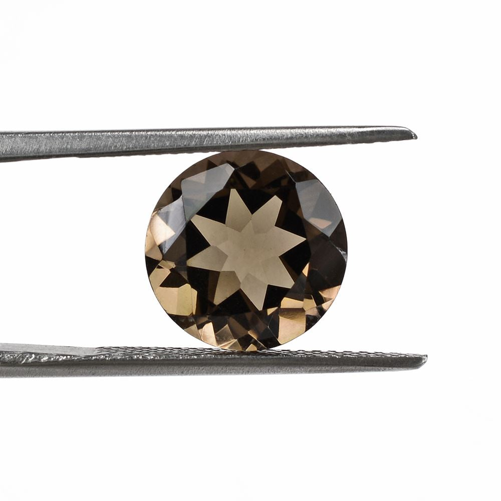 SMOKY QUARTZ CUT ROUND 11MM 4.61Cts.