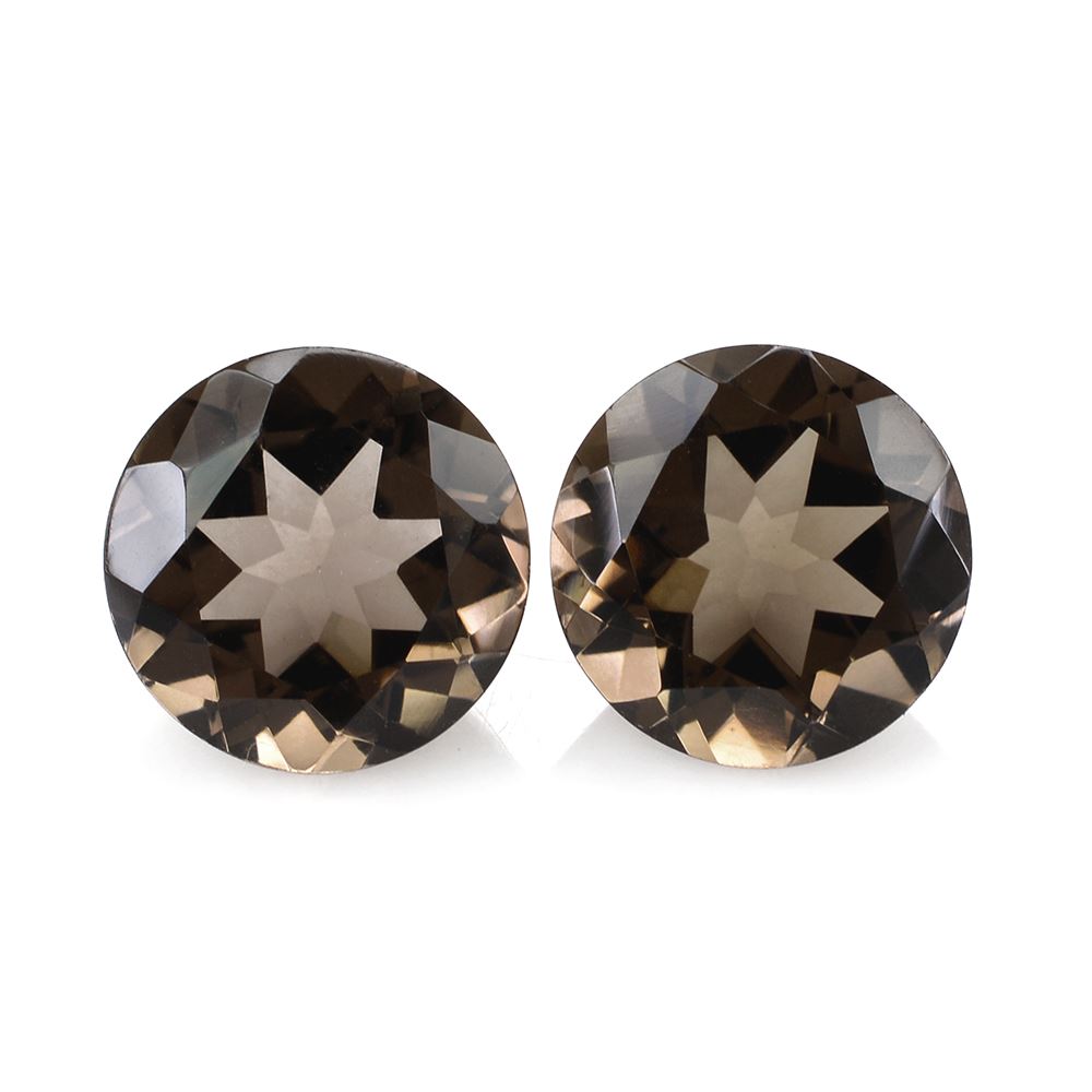 SMOKY QUARTZ CUT ROUND 11MM 4.61Cts.