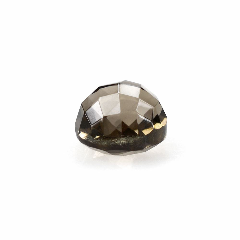 SMOKY QUARTZ CHECKER BACK CUT ROUND 6MM 1.15Cts.