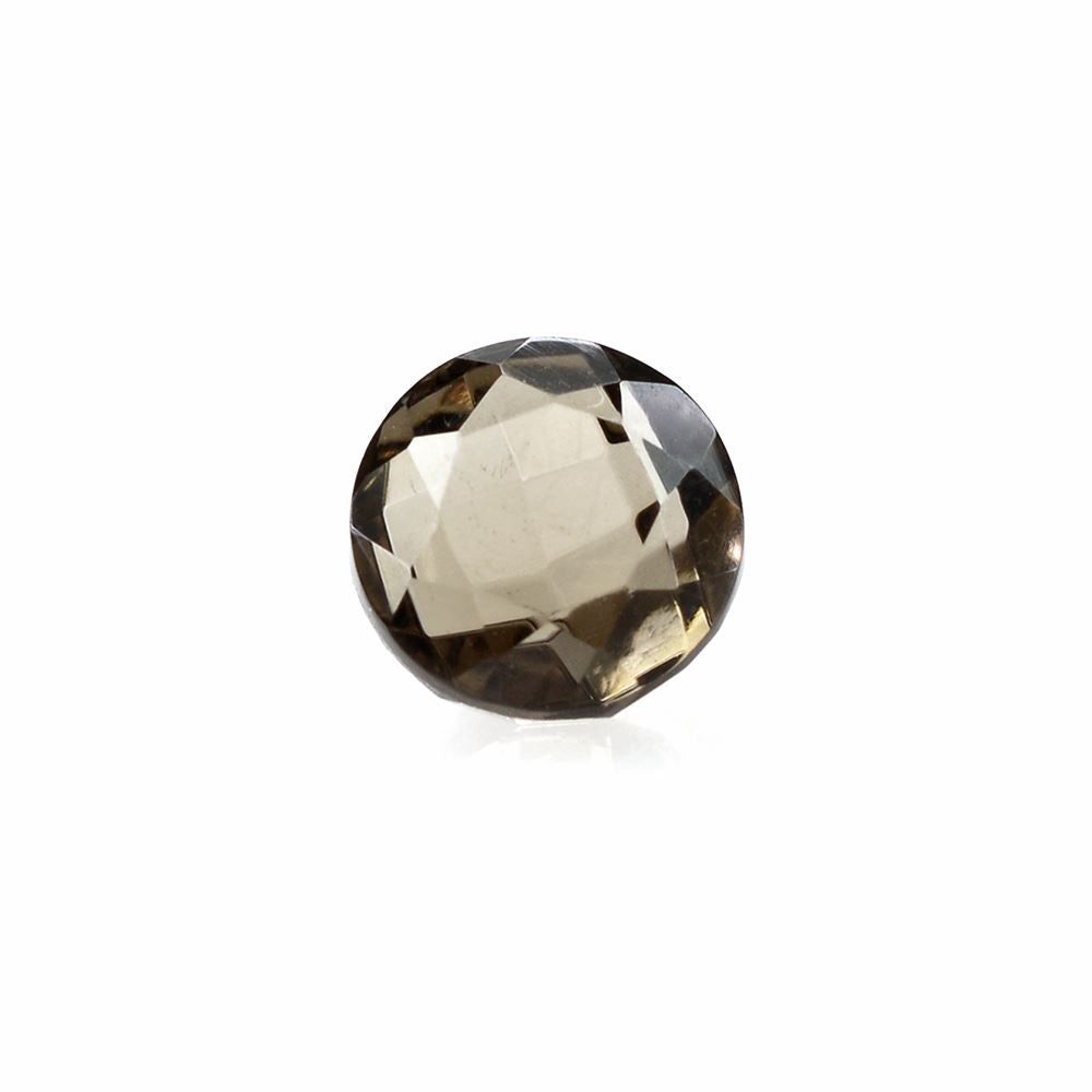 SMOKY QUARTZ CHECKER BACK CUT ROUND 6MM 1.15Cts.
