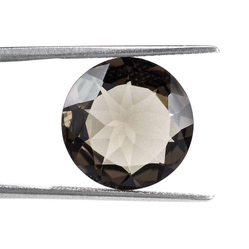 SMOKY QUARTZ CUT ROUND 15MM 8.18Cts.