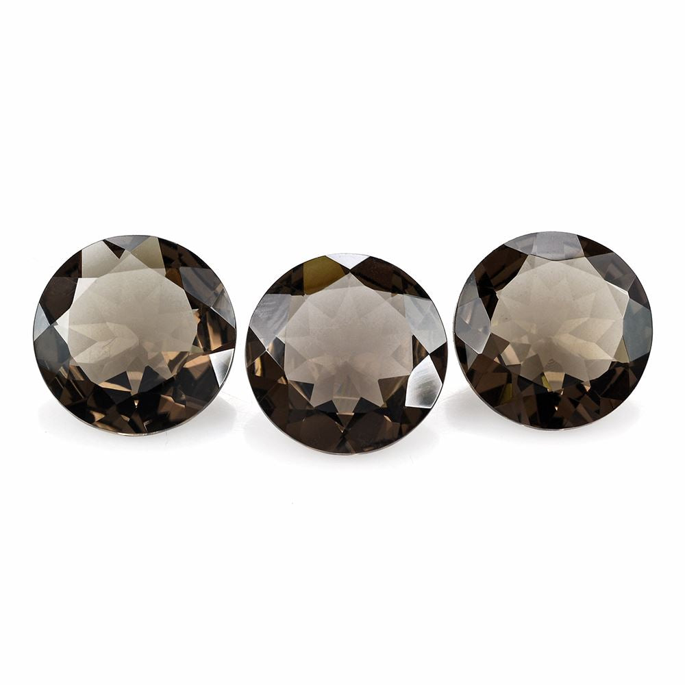 SMOKY QUARTZ CUT ROUND 15MM 8.18Cts.