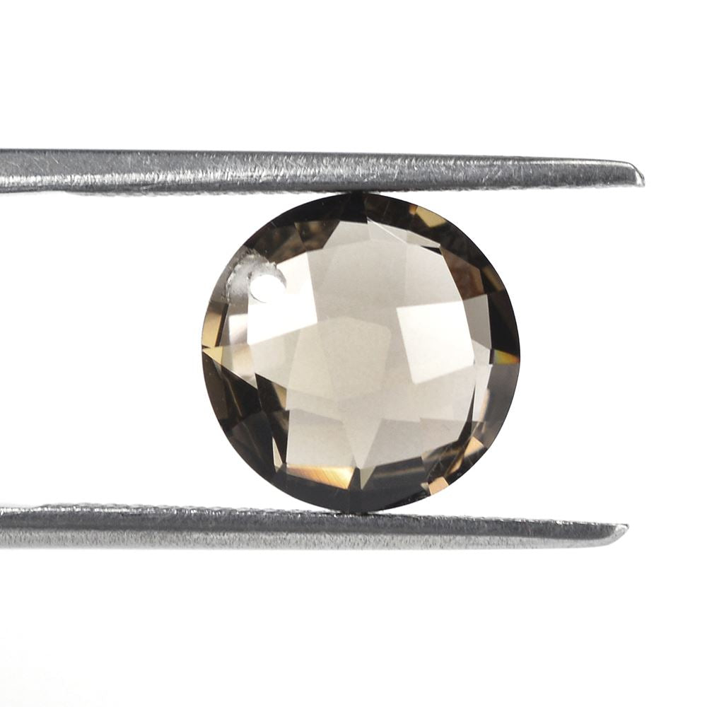 SMOKY QUARTZ BRIOLETTE ROUND (FULL DRILL) 10MM 3.10Cts.