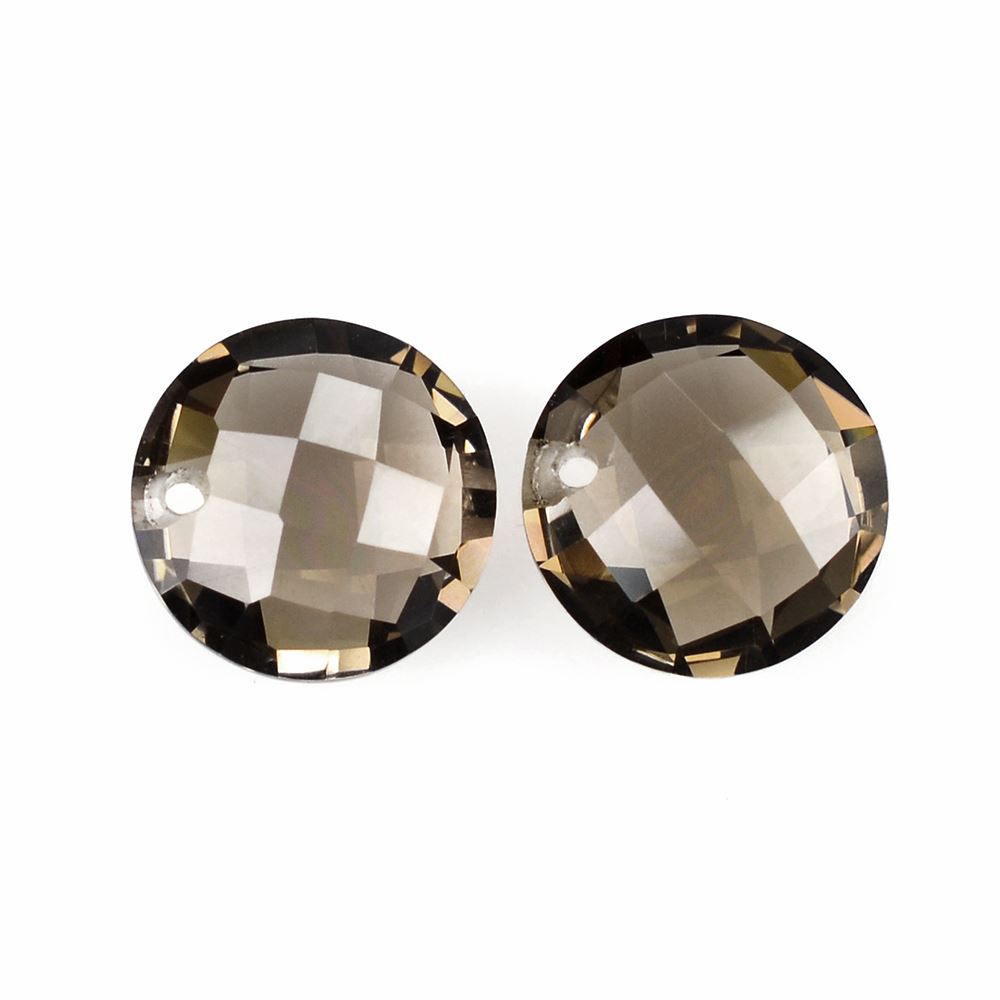 SMOKY QUARTZ BRIOLETTE ROUND (FULL DRILL) 10MM 3.10Cts.
