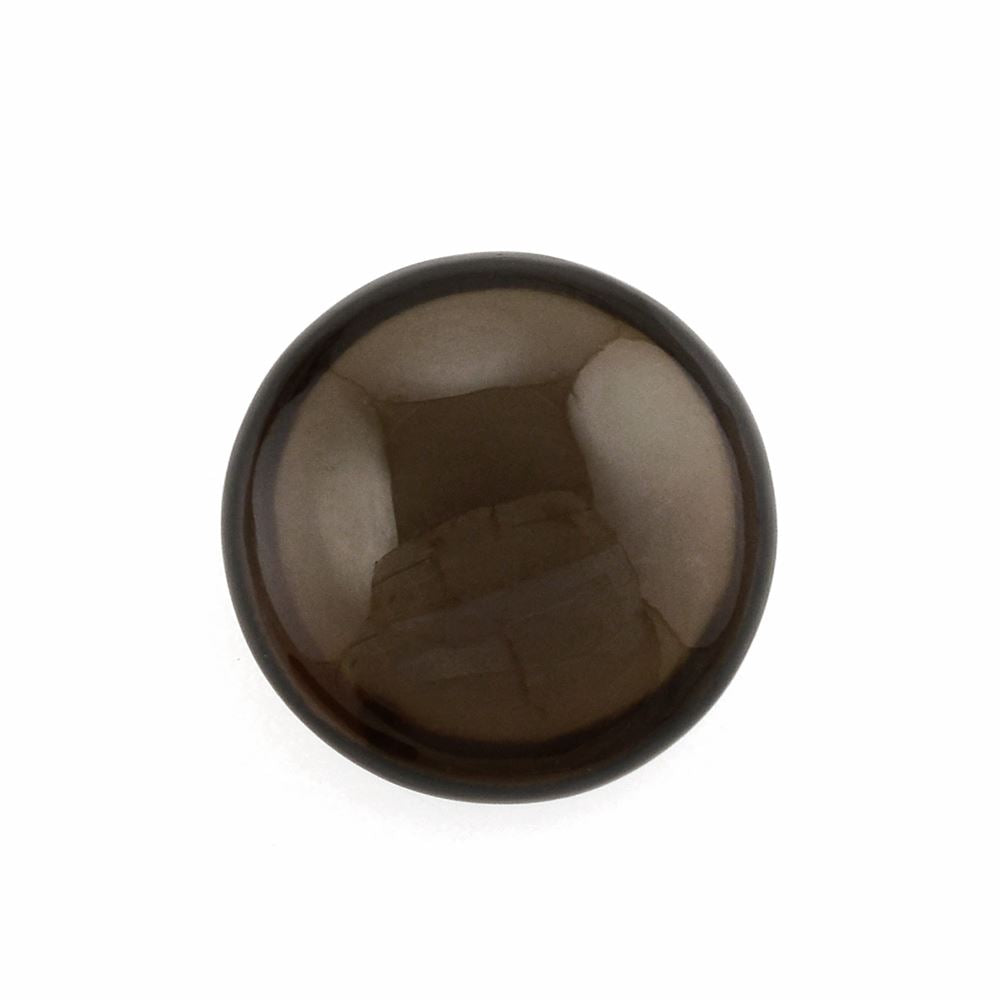 SMOKY QUARTZ LENTIL ROUND 15MM 12.24 Cts.
