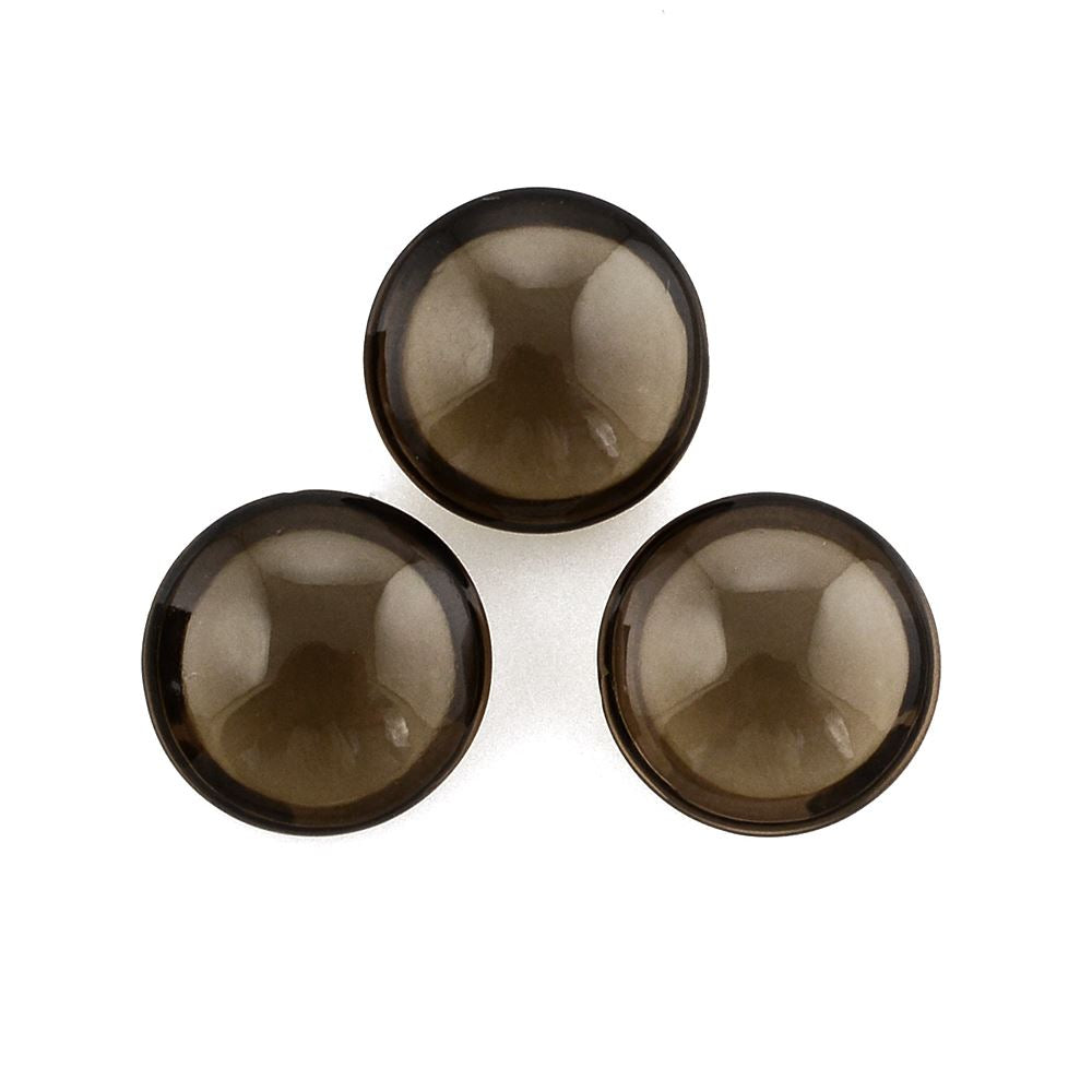 SMOKY QUARTZ LENTIL ROUND 9MM 2.04 Cts.