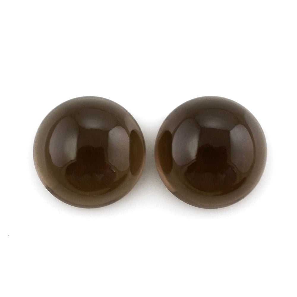 SMOKY QUARTZ ROUND CAB 14.50MM 10.45 Cts.