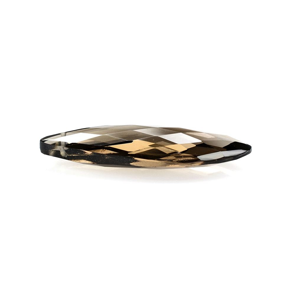 SMOKY QUARTZ BRIOLETTE IRREGULAR MARQUISE (FULL DRILL) 30X12MM 10.87 Cts.