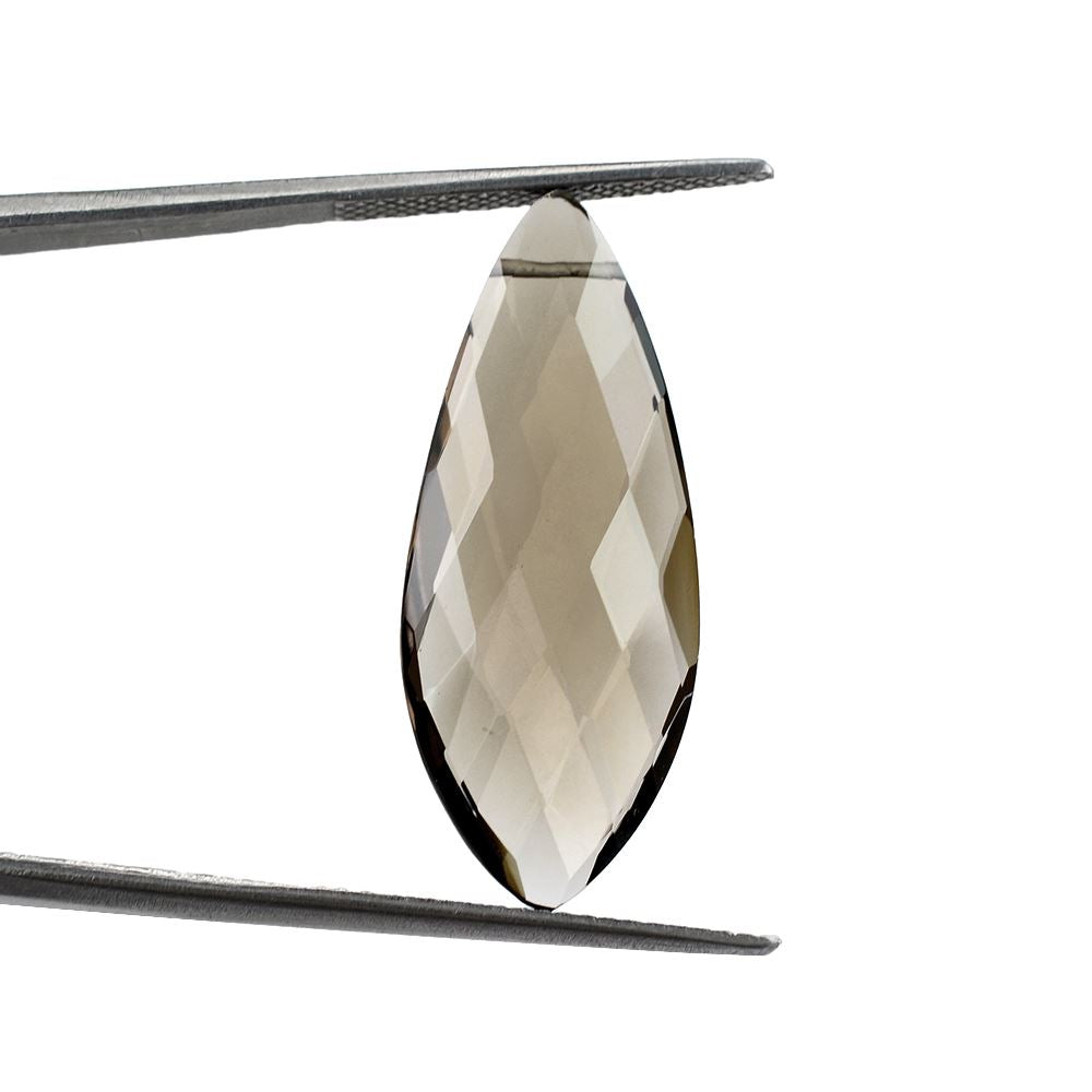 SMOKY QUARTZ BRIOLETTE IRREGULAR MARQUISE (FULL DRILL) 30X12MM 10.87 Cts.