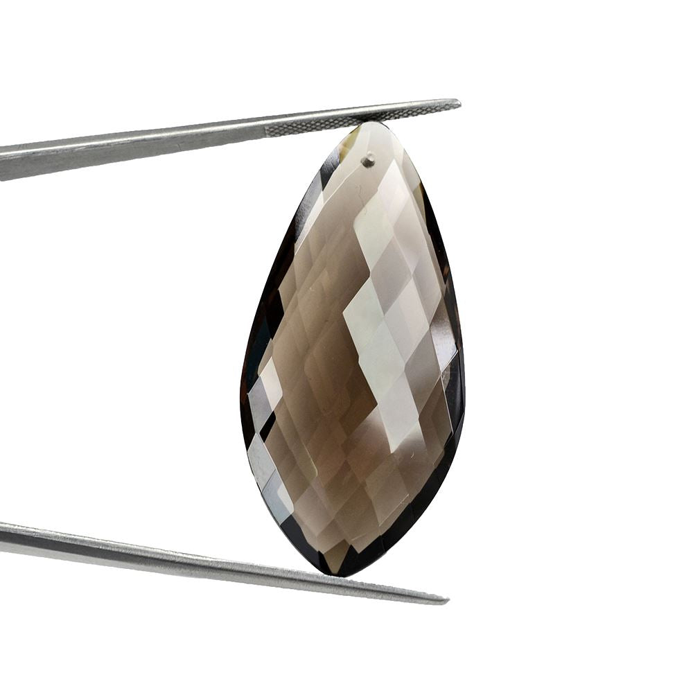 SMOKY QUARTZ BRIOLETTE IRREGULAR MARQUISE (FULL DRILL) 44X20MM 35.20 Cts.