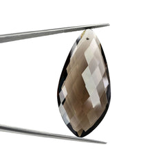 SMOKY QUARTZ BRIOLETTE IRREGULAR MARQUISE (FULL DRILL) 44X20MM 35.20 Cts.