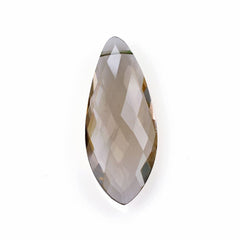 SMOKY QUARTZ BRIOLETTE IRREGULAR MARQUISE (LITE) (FULL DRILL) 30X12MM 10.59 Cts.