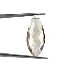 SMOKY QUARTZ BRIOLETTE IRREGULAR MARQUISE (LITE) (FULL DRILL) 30X12MM 10.59 Cts.