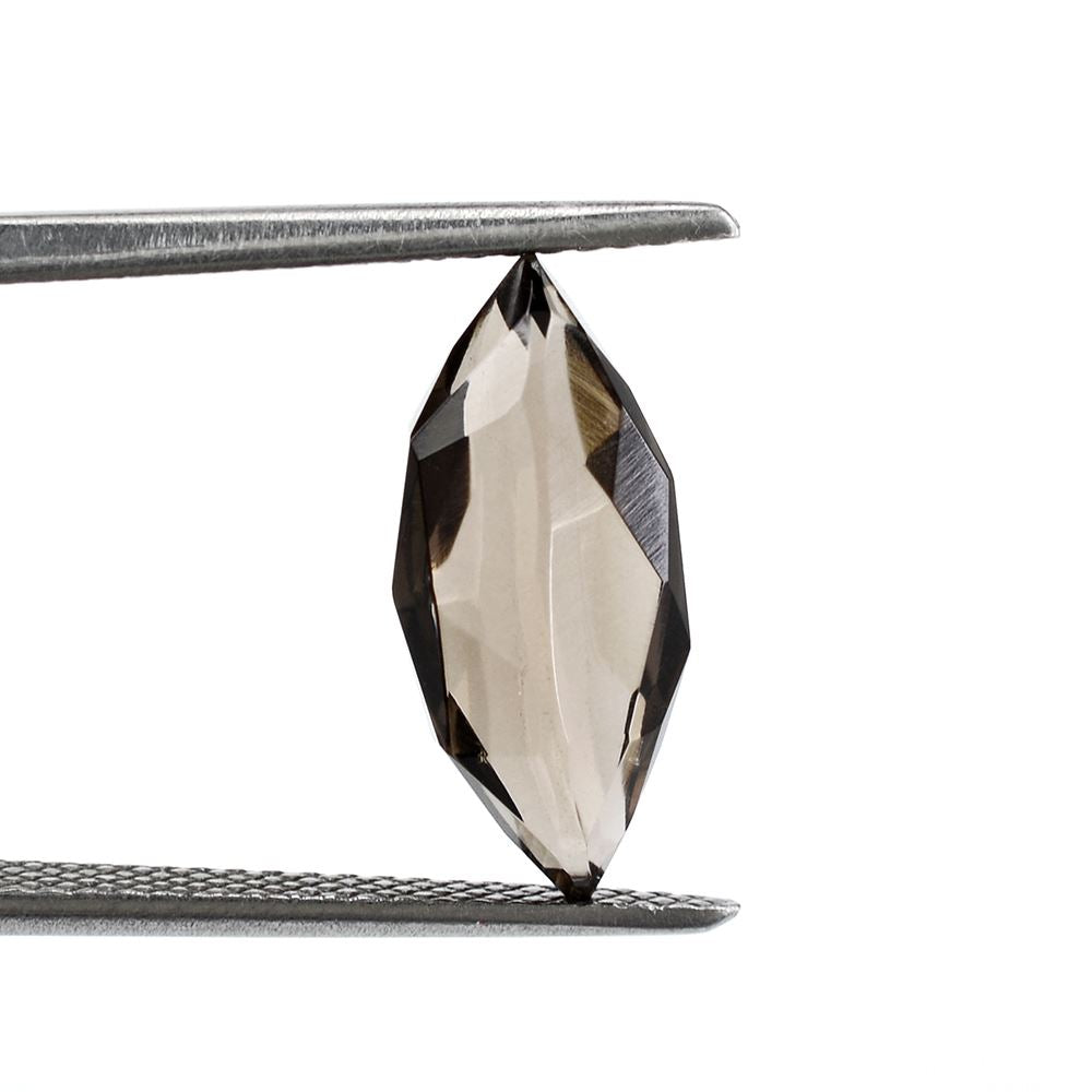 SMOKY QUARTZ ROSE CUT HIGH DOME MARQUISE 15X5MM 2.80 Cts.