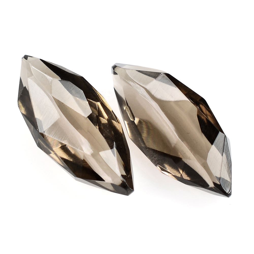 SMOKY QUARTZ ROSE CUT HIGH DOME MARQUISE 15X5MM 2.80 Cts.