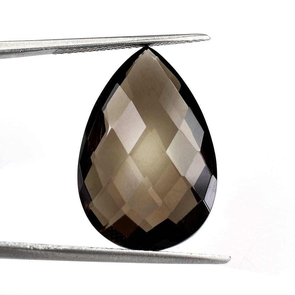 SMOKY QUARTZ BRIOLETTE PEAR 24X16MM 17.65 Cts.