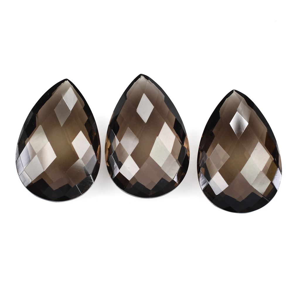 SMOKY QUARTZ BRIOLETTE PEAR 24X16MM 17.65 Cts.