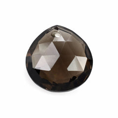 SMOKY QUARTZ ROSE CUT BRIOLETTE PEAR TABEEZ (FULL DRILL) 12MM 5.27 Cts.