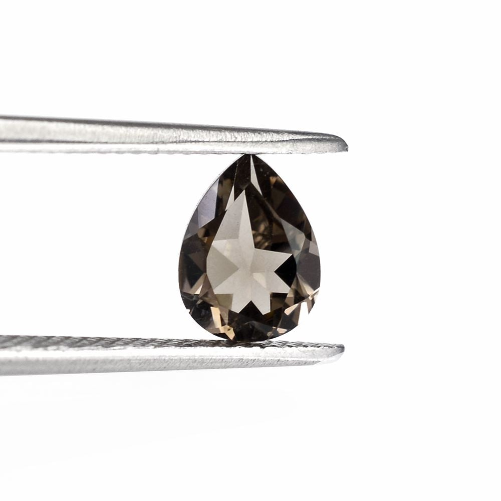 SMOKY QUARTZ CUT PEAR 8X6MM 1.02 Cts.