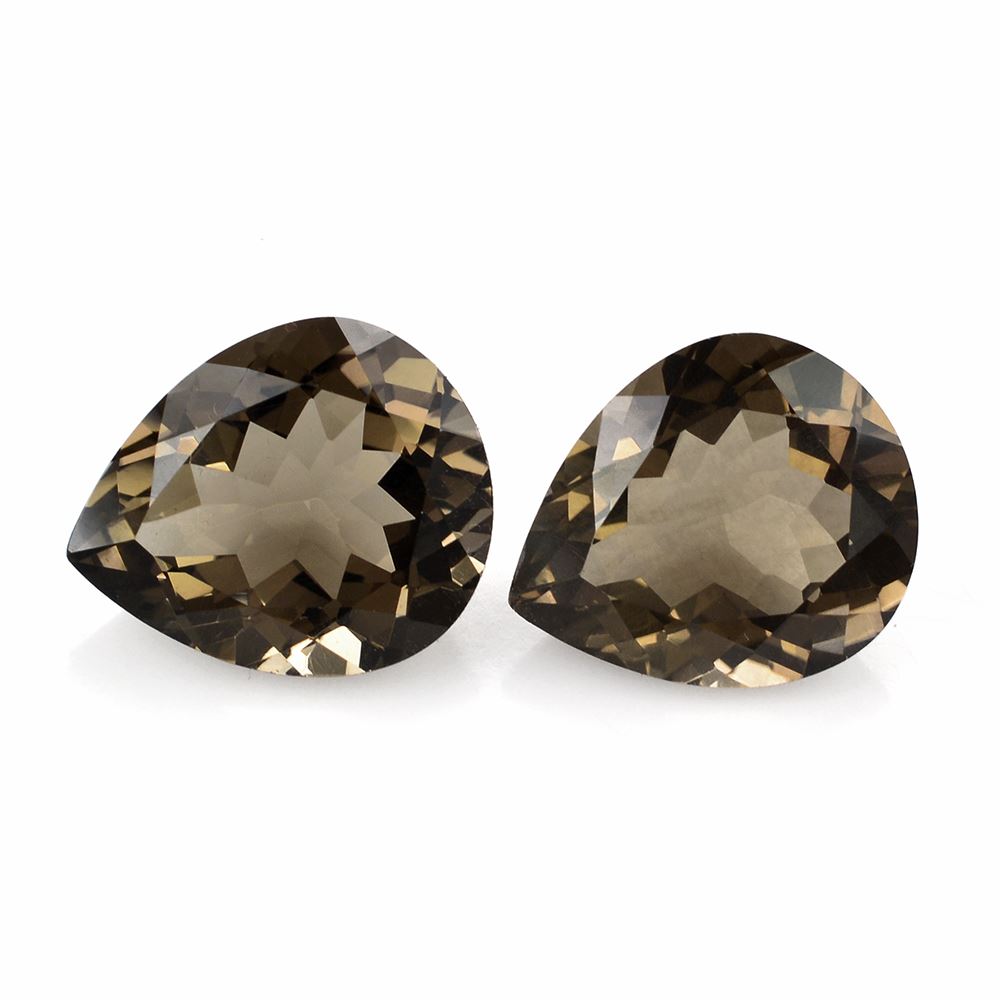SMOKY QUARTZ CUT PEAR 18X13MM 12.34 Cts.