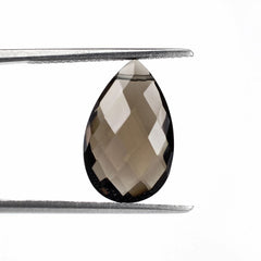 SMOKY QUARTZ BRIOLETTE PEAR (FULL DRILL) (LITE) 15.50X10MM 5.37 Cts.