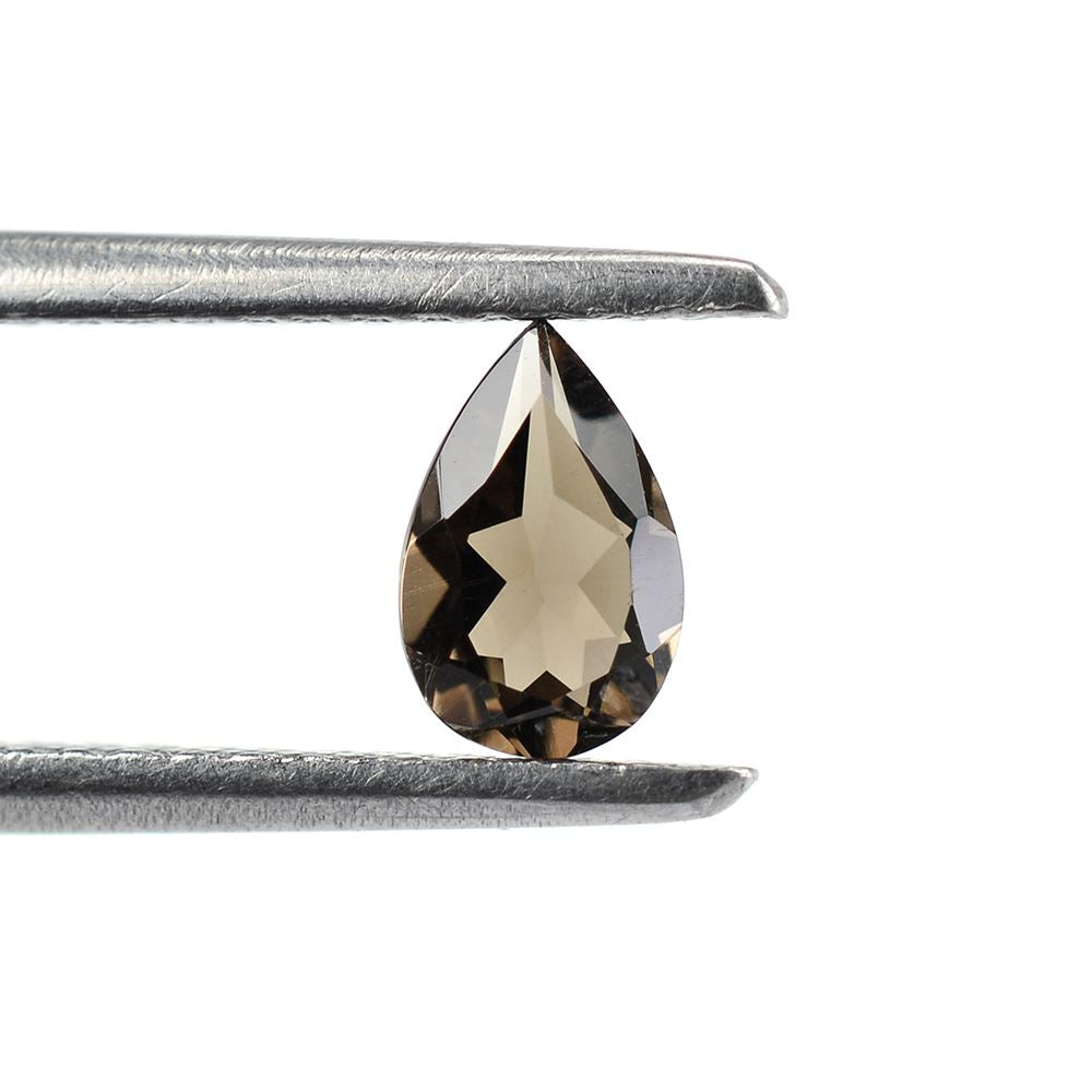 SMOKY QUARTZ CUT PEAR 6X4MM 0.40 Cts.