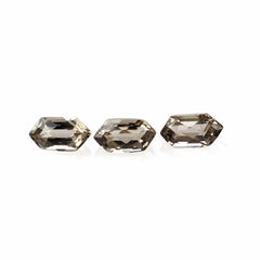 SMOKY QUARTZ CHECKER CUT HEXAGON 4X2MM 0.10 Cts.