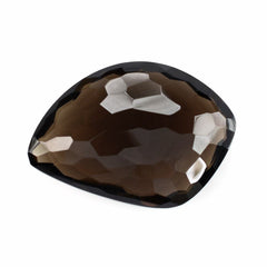 SMOKY QUARTZ IRREGULAR CUT BRIOLETTE FANCY 35X24MM 54.05 Cts.