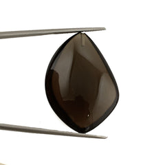 SMOKY QUARTZ LENTIL FANCY SHAPE (HALF DRILL) 35X24MM 49.70 Cts.