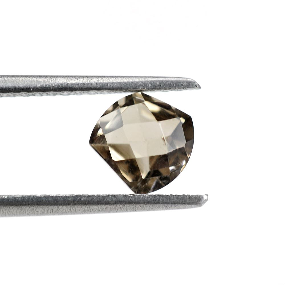 SMOKY QUARTZ CHECKER CUT FANCY 6MM 0.93 Cts.