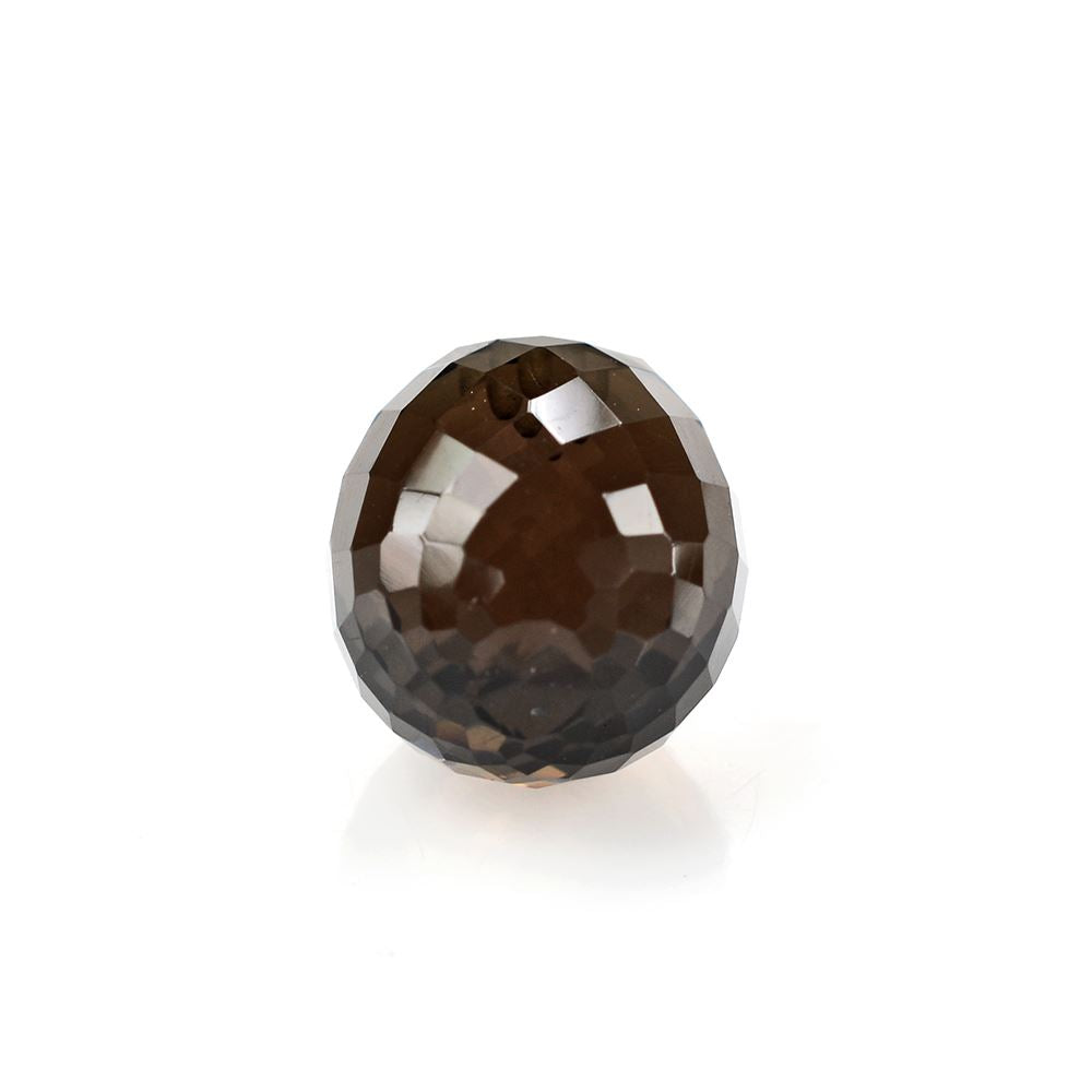 SMOKY QUARTZ CHECKER CUT OLIVE (HALF DRILL) 12X10MM 8.75 Cts.