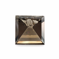 SMOKY QUARTZ CUT SQUARE (ONE SIDE ROUGH) 16MM 15.37Cts.