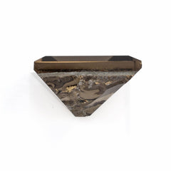 SMOKY QUARTZ CUT SQUARE (ONE SIDE ROUGH) 16MM 15.37Cts.