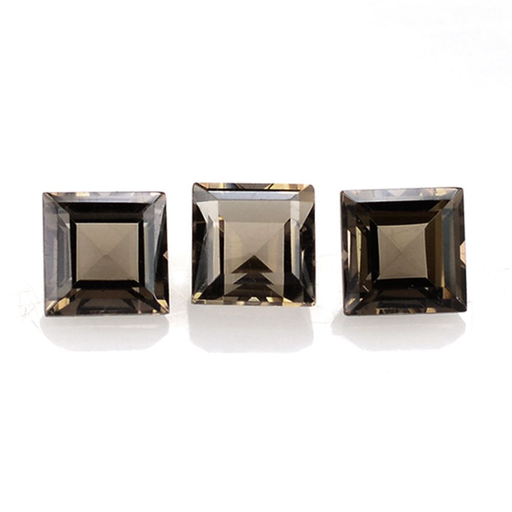 SMOKY QUARTZ CUT SQUARE 3.50MM 0.24 Cts.