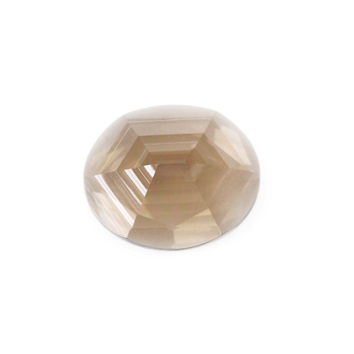SMOKY QUARTZ SWIRL CUT HEXAGON CONCAVE OVAL 12X10MM 3.98Cts.
