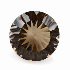 SMOKY QUARTZ CONCAVE CUT ROUND 15MM 10.40Cts.