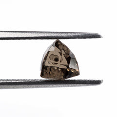 SMOKY QUARTZ TRILLION CHOPASA (HALF DRILL) 6MM 1.31Cts.
