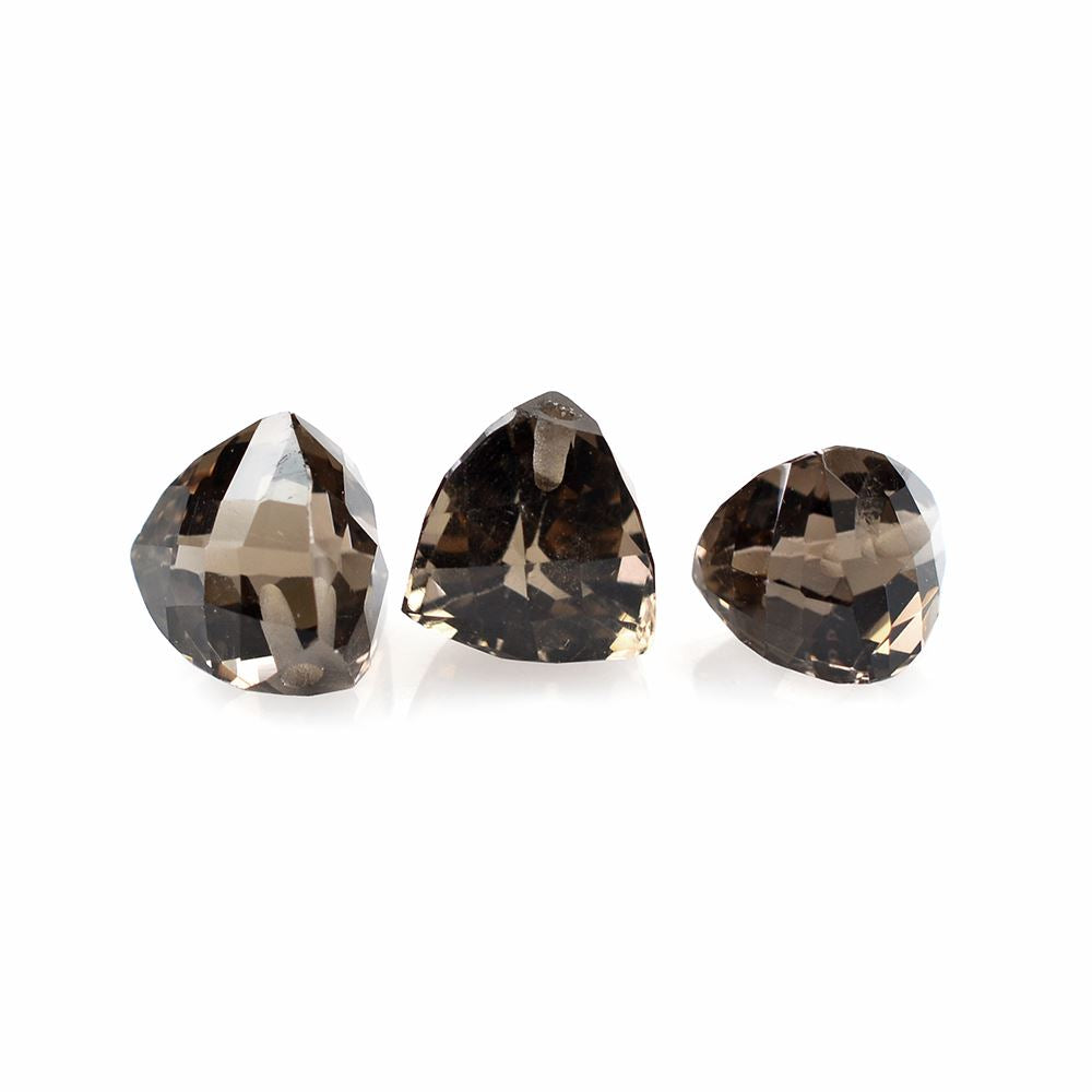 SMOKY QUARTZ TRILLION CHOPASA (HALF DRILL) 6MM 1.31Cts.