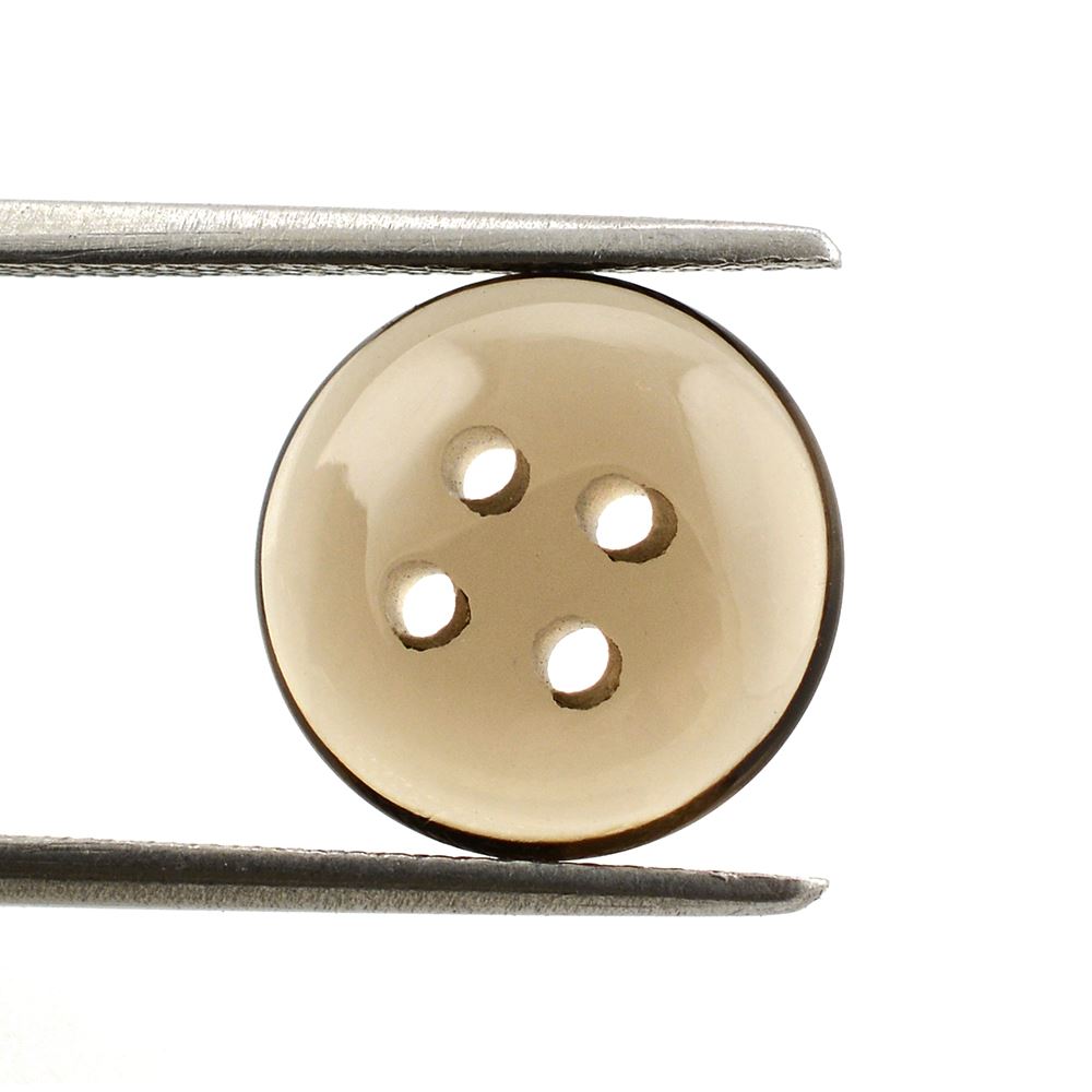SMOKY QUARTZ FANCY ROUND BOTTON (FULL DRILL) 12MM 3.39 Cts.