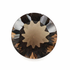 SMOKY QUARTZ CONCAVE CUT ROUND 12MM 5.50Cts.