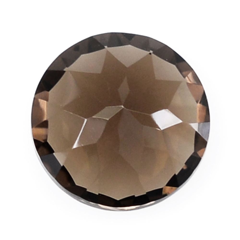 SMOKY QUARTZ CONCAVE CUT ROUND 12MM 5.50Cts.