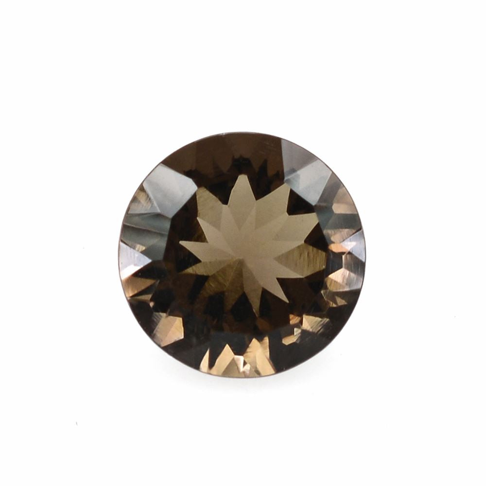 SMOKY QUARTZ CONCAVE CUT ROUND 6.50MM 0.93Cts.