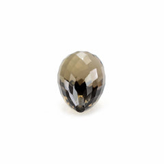 SMOKY QUARTZ FACETED DROPS (HALF DRILL) 14X8MM 6.23Cts.