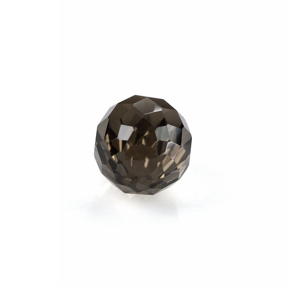 SMOKY QUARTZ FACETED DROPS (LITE) (HALF DRILL) 14X8MM 6.22Cts.