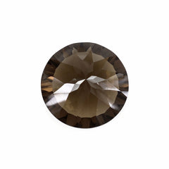 SMOKY QUARTZ CONCAVE CUT ROUND 14MM 7.52Cts.