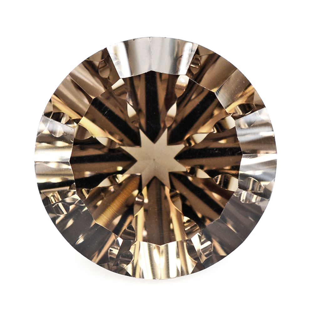 SMOKY QUARTZ CONCAVE SPLENDOR CUT ROUND 16MM 13.15 Cts.